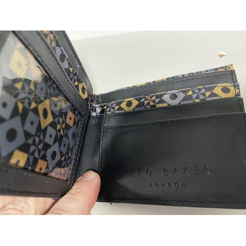 58 - Ted Baker Leather & Fabric Wallet - New