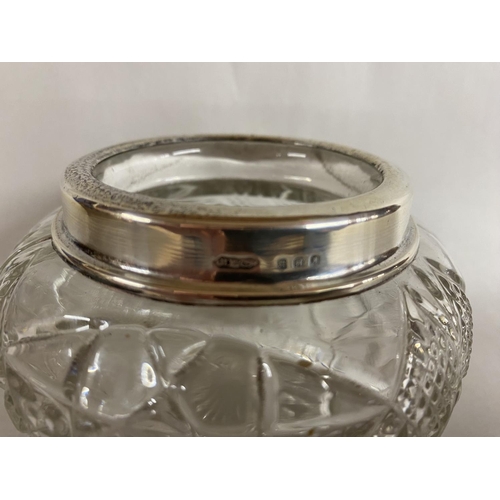 33 - Hallmarked Silver Rimmed 4