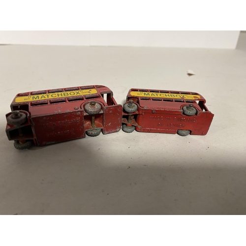 210 - 2 x Lesney 'Matchbox' Buses, Playworn Condition