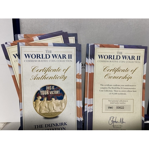 229 - Westminster WW2 Coin (12) Collection & Certificates/Box