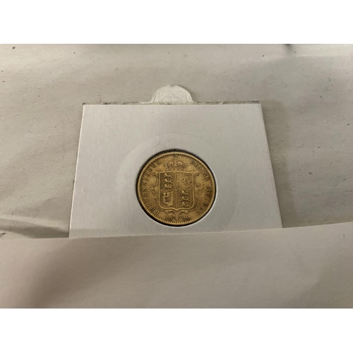 321 - 1890 Shield Back Half Sovereign Coin