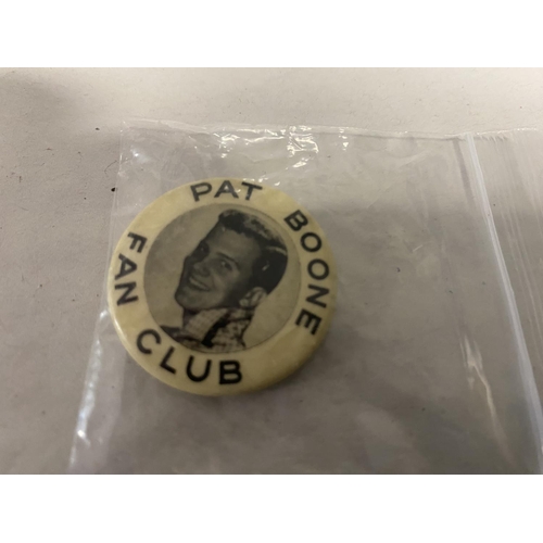 126 - Vintage 'Pat Boone' Badge