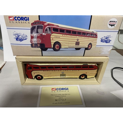 81 - Corgi 98465 Limited Edition Yellow Coach 743 - Burlington Trailways