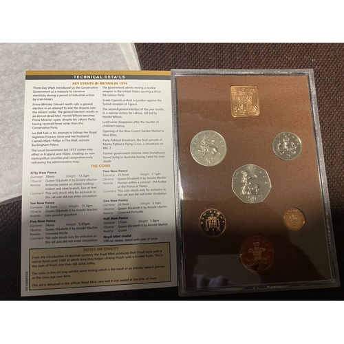 88 - 1974 UK Proof Coin Set & Cert