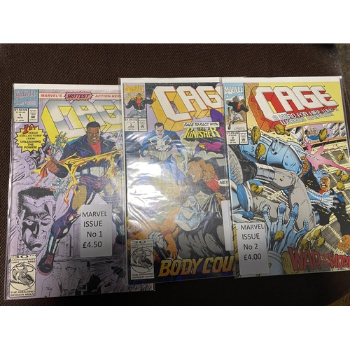 41 - Marvel Comics 'Cage' - Issues 1, 2 & 3 c1992