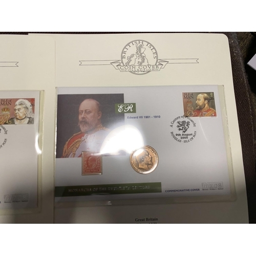 47 - Queen Victoria & Edward V11 Coin & Stamp FDC's (2)