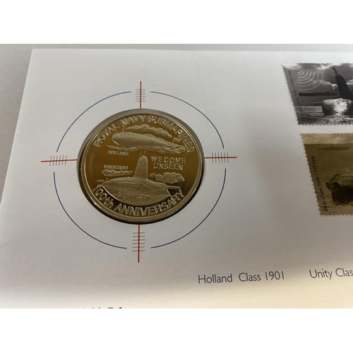 181 - Limited Edition Royal Navy Submarines 100th Anniversary Coin/Stamp Cover