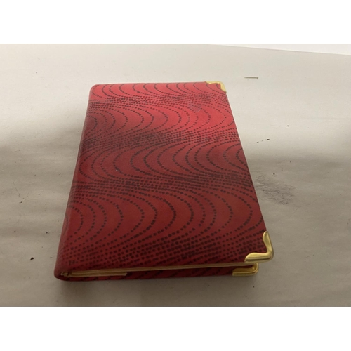 168 - Vintage Italian Silk & Leather Address & Note Book