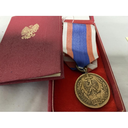 131 - Polish Police Service 10 Year Award Medal (MSW) & Paperwork