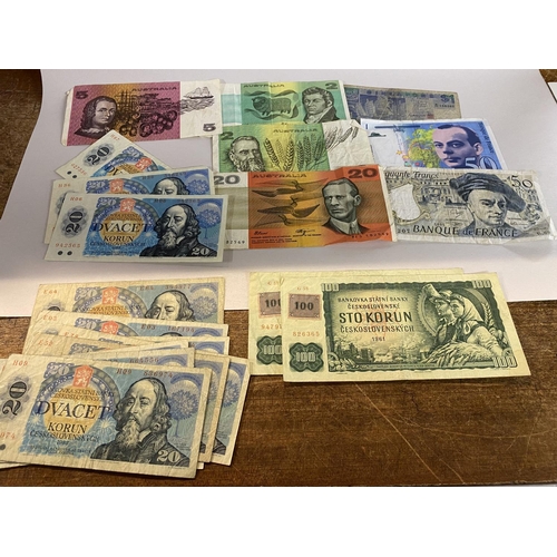 21 - Quantity x 21 World Banknotes, Used