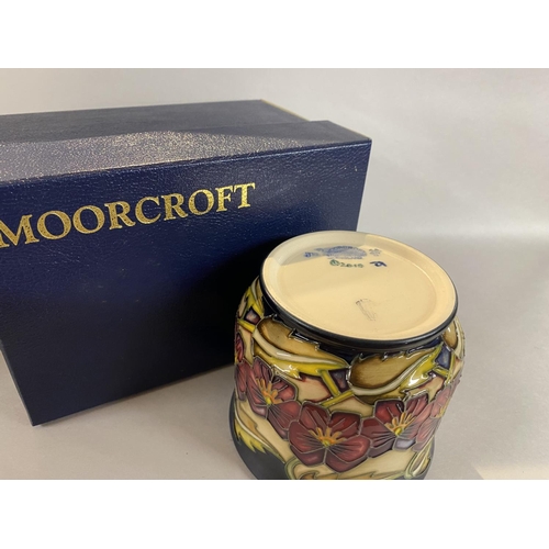 42 - Moorcroft 9cm Pot, First Quality, Boxed