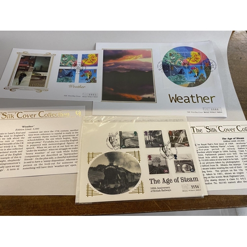 24 - Steam & Weather Limited Edition Silk FDC's & George V1 Coins FDC