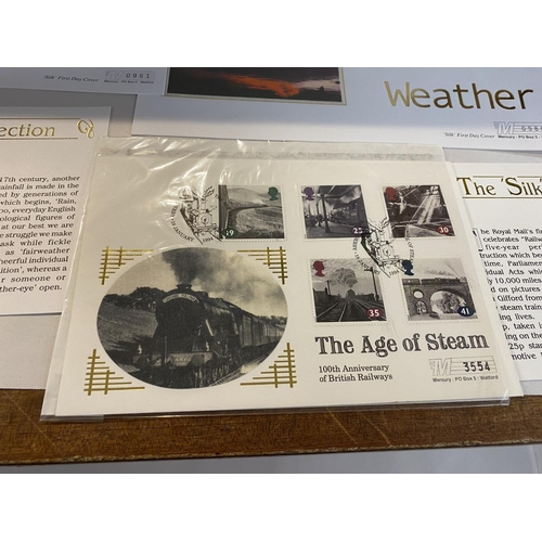 24 - Steam & Weather Limited Edition Silk FDC's & George V1 Coins FDC