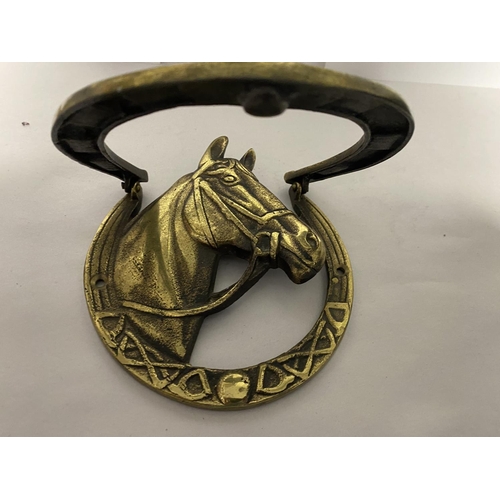 112 - Brass 'Horse Head' Door Knocker, 6 x 6