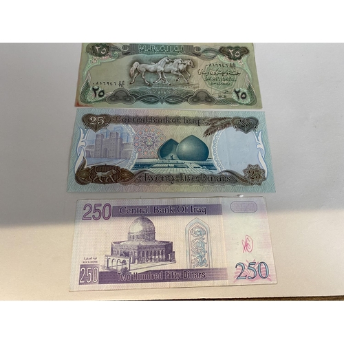 107 - 3 x Iraq - Saddam Hussain Bank Notes