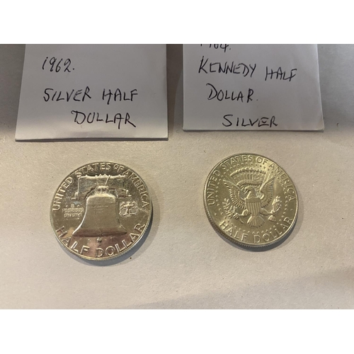 64 - 1962 & 1964 Kennedy Silver Half Dollars in VGC