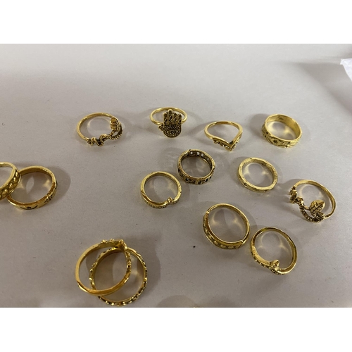 108 - Apprx. 15 x Gold Tone Rings