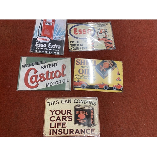 110 - 5 x Tin Signs, 12