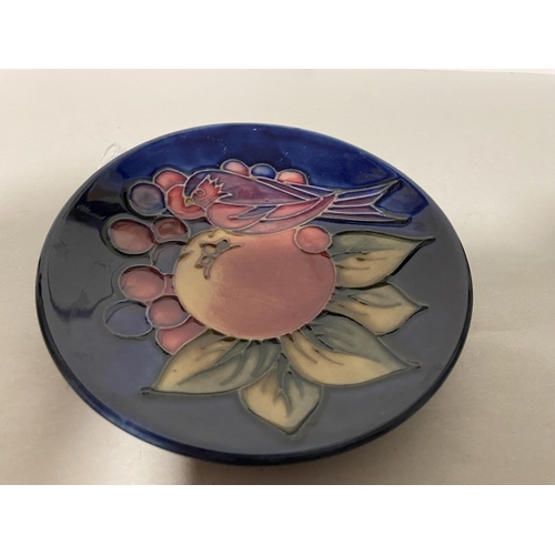 103 - Moorcroft Pomegranate & Finches Pin Dish, 12cm