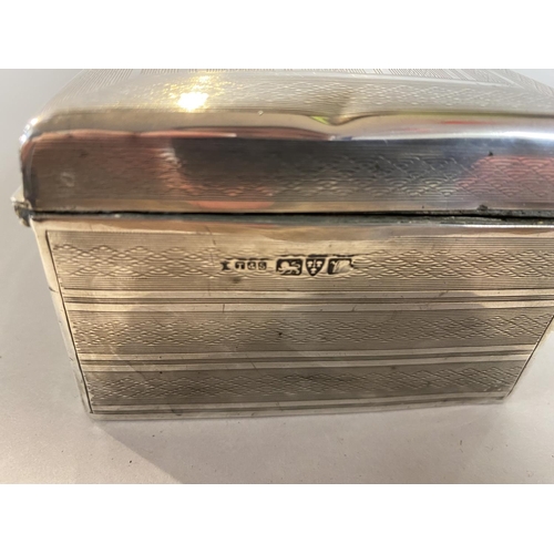 146 - Hallmarked Silver Cigarette Box - 7 x 3 x 2