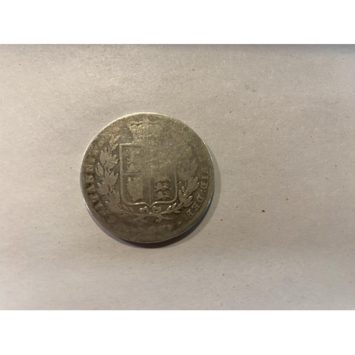 15 - 1845 Silver Half Crown with Wear