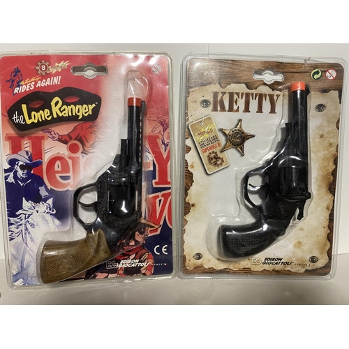 62 - Lone Ranger & Ketty Cap Guns in Sealed Packaging