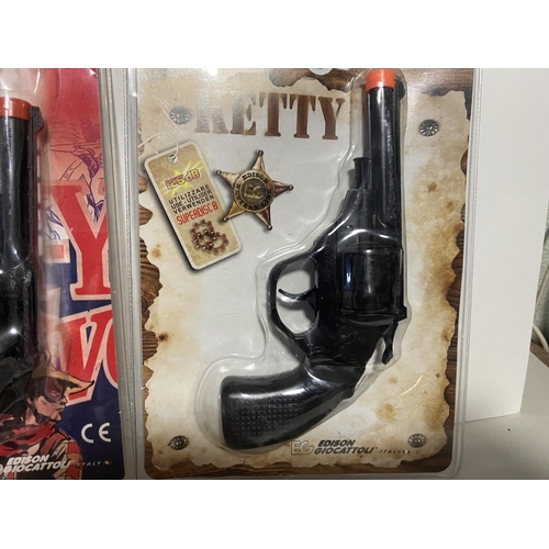 62 - Lone Ranger & Ketty Cap Guns in Sealed Packaging
