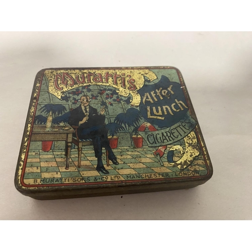 67 - Vintage Muratti's 'After Lunch' Cigarette Tin