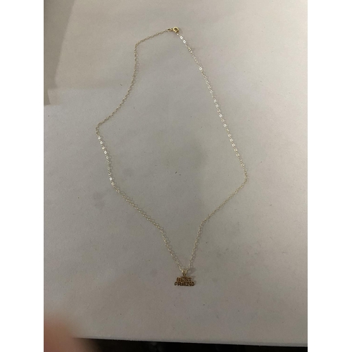 96 - 9ct Gold 'Best Friend' Necklace