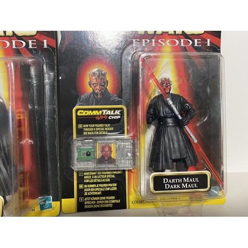 137 - 2 x Star Wars, Episode 1 Comm Talk Figures - Darth Maul