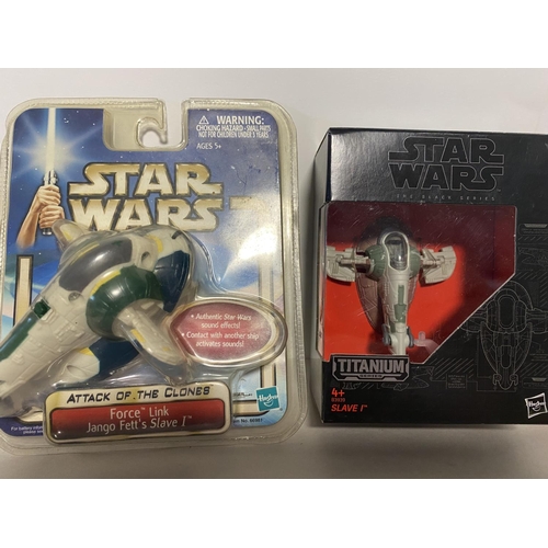 139 - 2 x Star Wars 'Slave 1' Boxed Figures