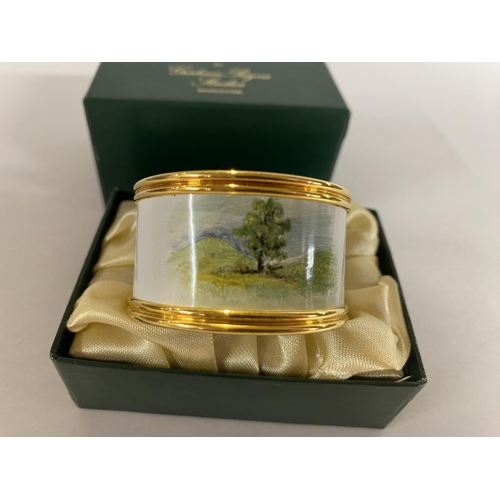 43 - Worcester English Enamels Napkin Ring by Graham Payne, Boxed