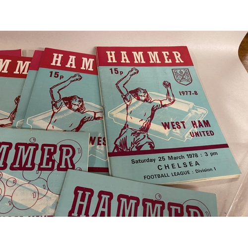 209 - 15 x West Ham United 1970's Programmes