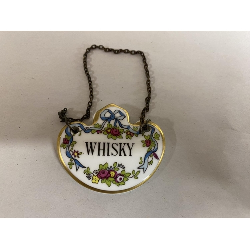 24 - Coalport Bone China Whisky Decanter Label