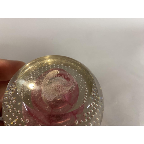 28 - Caithness Large Pink Champagne Paperweight