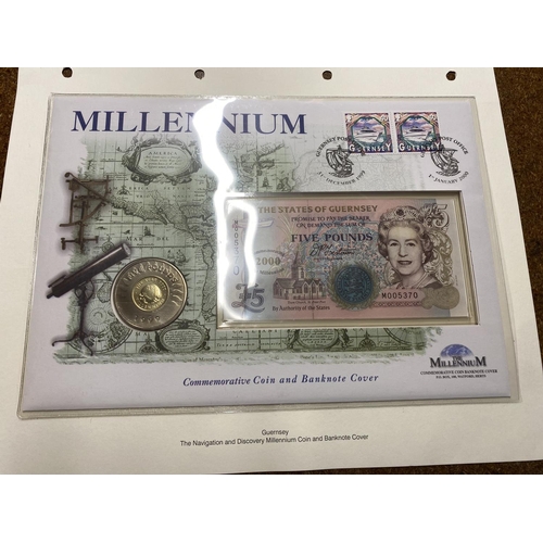 217 - Guernsey Millennium £5 Note & Coin Cover