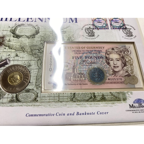 217 - Guernsey Millennium £5 Note & Coin Cover