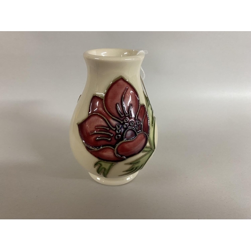 113 - Moorcroft 'Anemone' 9cm Vase, Minor Grazing