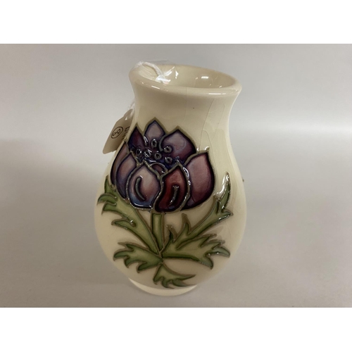 113 - Moorcroft 'Anemone' 9cm Vase, Minor Grazing