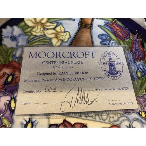 36 - Limited Edition Moorcroft Plate, 9