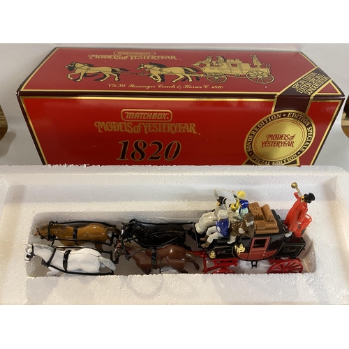 12 - Matchbox Models of Yesteryear Special Edition as New?boxed - 1820 Coach & Horses