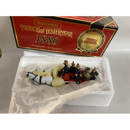 15 - Matchbox Models of Yesteryear Special Edition as New?boxed - 1880 Greenwich Fire Engine