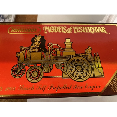 16 - Matchbox Models of Yesteryear Special Edition as New?boxed - 1905 Busch Fire Engine