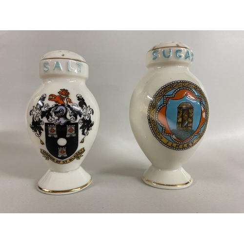 70 - Goss Crested Salt & Sugar Pots