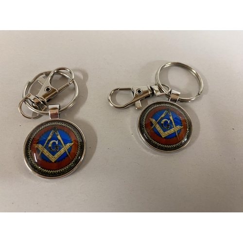 41 - 2 x Masonic Key-rings