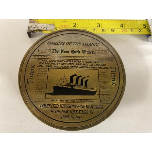 221 - Titanic 8cm Commemorative Compass