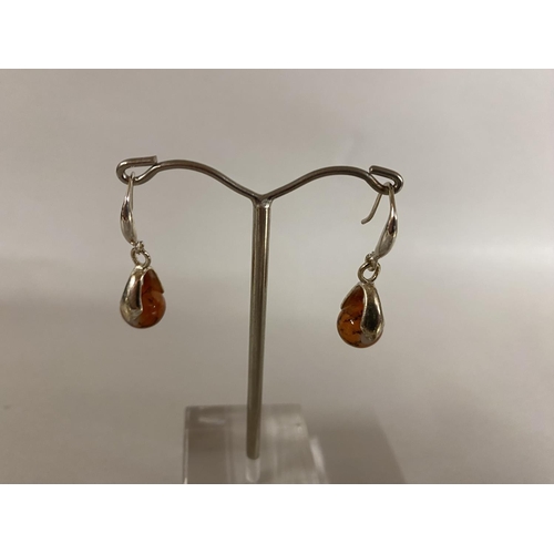 96 - 925 Silver Orange Harlequin Jade Earrings