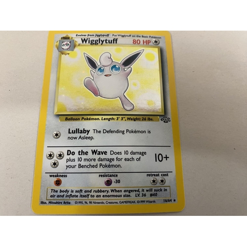 99 - Rare Pokeman Card - Wigglytuff 16/64 c1999