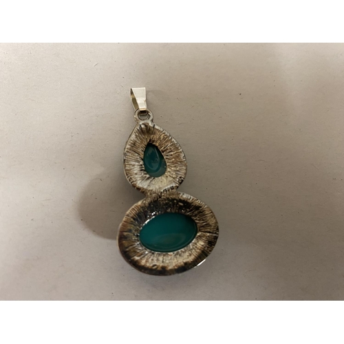 138 - 925 Silver Turquoise Agate Pendant