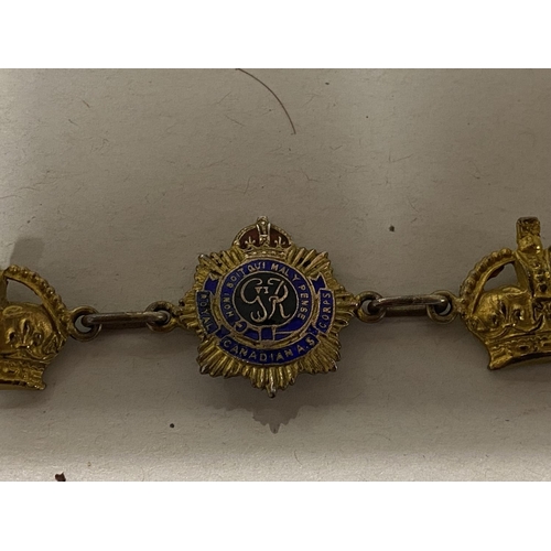 52 - Vintage Royal Canadian Army Service Corps Sweetheart Bracelet